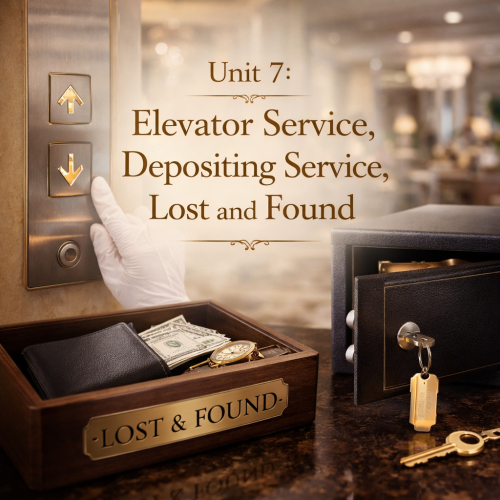 Session 8 - Unit 7: Elevator Service, Depositing Service, Lost and Found